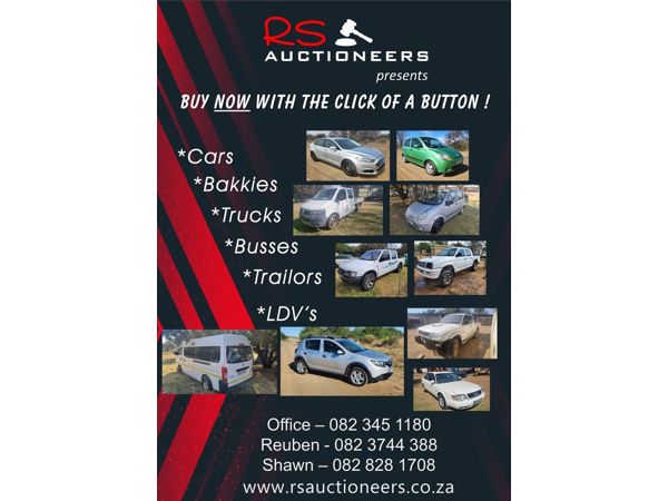 Vehicle Auction Closing Every Friday 11H00 5Jan24